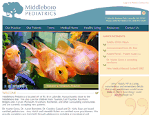 Tablet Screenshot of middleboropediatrics.com